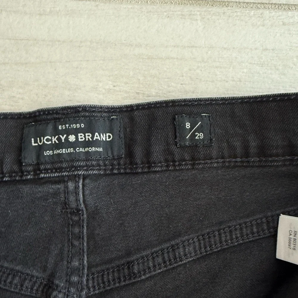 Lucky Brand Women's Distressed Black Jean Shorts - Picture 4 of 7